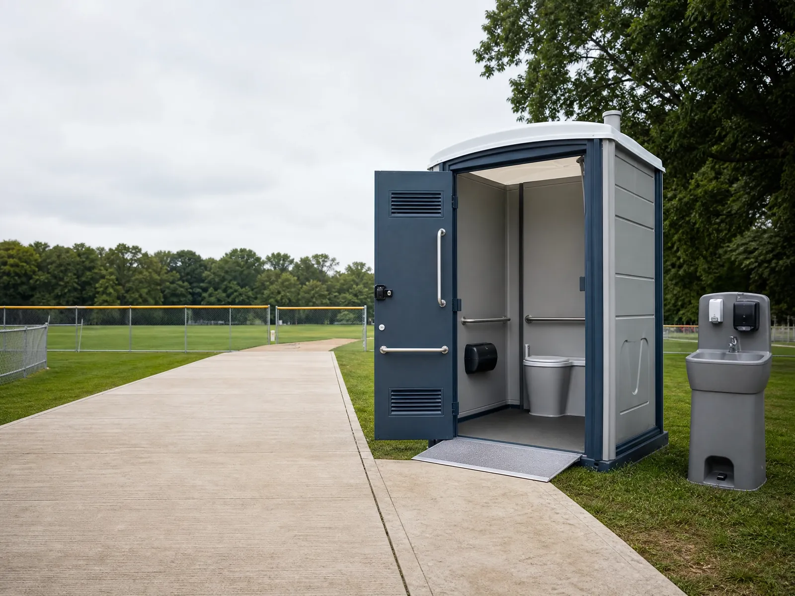 Portable restrooms for events and gatherings portable sanitation setup
